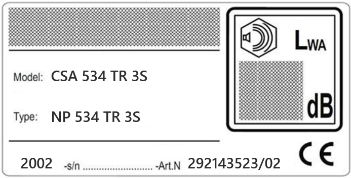 Tondeuse CSA534TR 3S Type NP534TR 3S