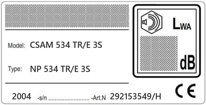Tondeuse CSAM534TR/E 3S Type NP534TR/E 3S