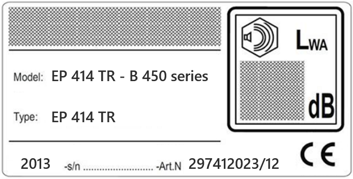 Tondeuse EP414TR B450 series