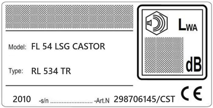 Tondeuse FL54LSG CASTOR Type RL534TR